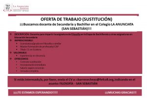 Imagen de GUREKIN LAN EGITEA NAHI DUZU? – ¿QUIERES TRABAJAR CON NOSOTROS?
